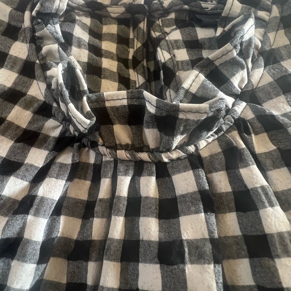 MAEVE by Anthropologie Gingham Tiered Dress XS|Black White|Ruffle Prairie - Picture 6 of 12